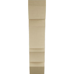 Ekena Millwork - BKTUR055X18X26BOA06RCPR - Timberthane Faux Wood Balboa Style Bracket, Slat Ends, 5 1/2"W x 18"D x 26"H, Primed Tan
