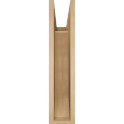 Ekena Millwork - BKTUR055X18X26BOA06RCPR - Timberthane Faux Wood Balboa Style Bracket, Slat Ends, 5 1/2"W x 18"D x 26"H, Primed Tan