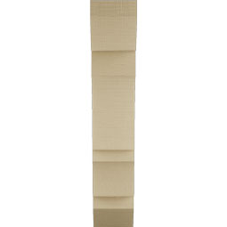 Ekena Millwork - BKTUR055X18X30BOA06RCPR - Timberthane Faux Wood Balboa Style Bracket, Slat Ends, 5 1/2"W x 18"D x 30"H, Primed Tan