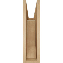 Ekena Millwork - BKTUR055X20X20BOA06RCPR - Timberthane Faux Wood Balboa Style Bracket, Slat Ends, 5 1/2"W x 20"D x 20"H, Primed Tan