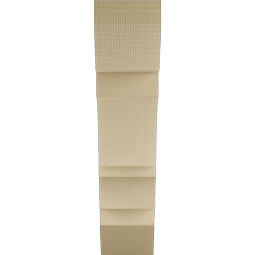 Ekena Millwork - BKTUR055X20X24BOA06RCPR - Timberthane Faux Wood Balboa Style Bracket, Slat Ends, 5 1/2"W x 20"D x 24"H, Primed Tan