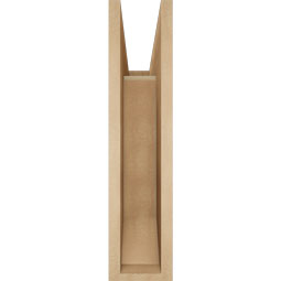 Ekena Millwork - BKTUR055X20X24BOA06RCPR - Timberthane Faux Wood Balboa Style Bracket, Slat Ends, 5 1/2"W x 20"D x 24"H, Primed Tan
