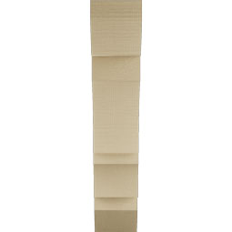 Ekena Millwork - BKTUR055X20X28BOA06RCPR - Timberthane Faux Wood Balboa Style Bracket, Slat Ends, 5 1/2"W x 20"D x 28"H, Primed Tan