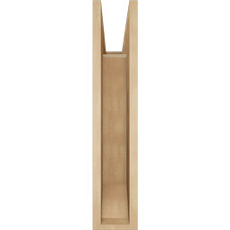 Ekena Millwork - BKTUR055X20X28BOA06RCPR - Timberthane Faux Wood Balboa Style Bracket, Slat Ends, 5 1/2"W x 20"D x 28"H, Primed Tan