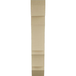 Ekena Millwork - BKTUR055X20X32BOA06RCPR - Timberthane Faux Wood Balboa Style Bracket, Slat Ends, 5 1/2"W x 20"D x 32"H, Primed Tan