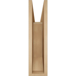 Ekena Millwork - BKTUR055X22X22BOA06RCPR - Timberthane Faux Wood Balboa Style Bracket, Slat Ends, 5 1/2"W x 22"D x 22"H, Primed Tan