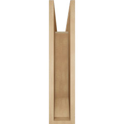 Ekena Millwork - BKTUR055X22X26BOA06RCPR - Timberthane Faux Wood Balboa Style Bracket, Slat Ends, 5 1/2"W x 22"D x 26"H, Primed Tan