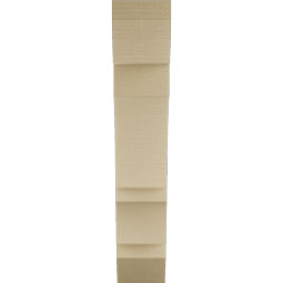 Ekena Millwork - BKTUR055X22X30BOA06RCPR - Timberthane Faux Wood Balboa Style Bracket, Slat Ends, 5 1/2"W x 22"D x 30"H, Primed Tan