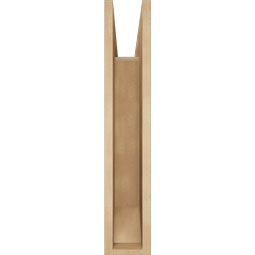 Ekena Millwork - BKTUR055X22X30BOA06RCPR - Timberthane Faux Wood Balboa Style Bracket, Slat Ends, 5 1/2"W x 22"D x 30"H, Primed Tan