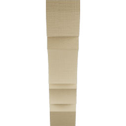Ekena Millwork - BKTUR055X24X24BOA06RCPR - Timberthane Faux Wood Balboa Style Bracket, Slat Ends, 5 1/2"W x 24"D x 24"H, Primed Tan
