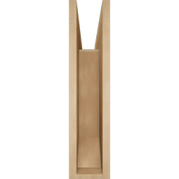 Ekena Millwork - BKTUR055X24X24BOA06RCPR - Timberthane Faux Wood Balboa Style Bracket, Slat Ends, 5 1/2"W x 24"D x 24"H, Primed Tan