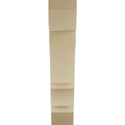Ekena Millwork - BKTUR055X24X28BOA06RCPR - Timberthane Faux Wood Balboa Style Bracket, Slat Ends, 5 1/2"W x 24"D x 28"H, Primed Tan