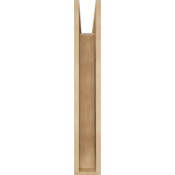 Ekena Millwork - BKTUR055X24X36BOA06RCPR - Timberthane Faux Wood Balboa Style Bracket, Slat Ends, 5 1/2"W x 24"D x 36"H, Primed Tan
