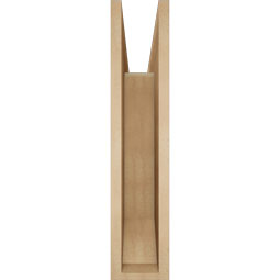 Ekena Millwork - BKTUR055X26X26BOA06RCPR - Timberthane Faux Wood Balboa Style Bracket, Slat Ends, 5 1/2"W x 26"D x 26"H, Primed Tan