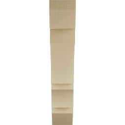 Ekena Millwork - BKTUR055X26X30BOA06RCPR - Timberthane Faux Wood Balboa Style Bracket, Slat Ends, 5 1/2"W x 26"D x 30"H, Primed Tan