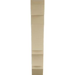 Ekena Millwork - BKTUR055X26X34BOA06RCPR - Timberthane Faux Wood Balboa Style Bracket, Slat Ends, 5 1/2"W x 26"D x 34"H, Primed Tan