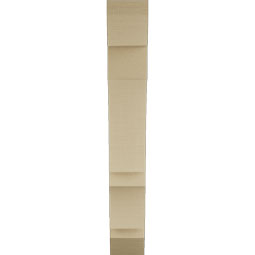 Ekena Millwork - BKTUR055X26X38BOA06RCPR - Timberthane Faux Wood Balboa Style Bracket, Slat Ends, 5 1/2"W x 26"D x 38"H, Primed Tan