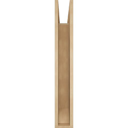 Ekena Millwork - BKTUR055X26X38BOA06RCPR - Timberthane Faux Wood Balboa Style Bracket, Slat Ends, 5 1/2"W x 26"D x 38"H, Primed Tan