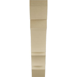 Ekena Millwork - BKTUR055X28X28BOA06RCPR - Timberthane Faux Wood Balboa Style Bracket, Slat Ends, 5 1/2"W x 28"D x 28"H, Primed Tan