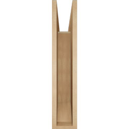 Ekena Millwork - BKTUR055X28X28BOA06RCPR - Timberthane Faux Wood Balboa Style Bracket, Slat Ends, 5 1/2"W x 28"D x 28"H, Primed Tan