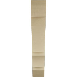 Ekena Millwork - BKTUR055X28X32BOA06RCPR - Timberthane Faux Wood Balboa Style Bracket, Slat Ends, 5 1/2"W x 28"D x 32"H, Primed Tan