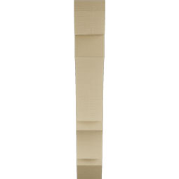 Ekena Millwork - BKTUR055X28X36BOA06RCPR - Timberthane Faux Wood Balboa Style Bracket, Slat Ends, 5 1/2"W x 28"D x 36"H, Primed Tan