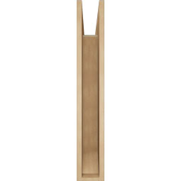 Ekena Millwork - BKTUR055X28X36BOA06RCPR - Timberthane Faux Wood Balboa Style Bracket, Slat Ends, 5 1/2"W x 28"D x 36"H, Primed Tan