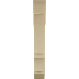 Ekena Millwork - BKTUR055X28X40BOA06RCPR - Timberthane Faux Wood Balboa Style Bracket, Slat Ends, 5 1/2"W x 28"D x 40"H, Primed Tan