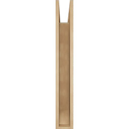 Ekena Millwork - BKTUR055X28X40BOA06RCPR - Timberthane Faux Wood Balboa Style Bracket, Slat Ends, 5 1/2"W x 28"D x 40"H, Primed Tan