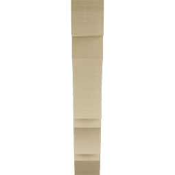 Ekena Millwork - BKTUR055X30X34BOA06RCPR - Timberthane Faux Wood Balboa Style Bracket, Slat Ends, 5 1/2"W x 30"D x 34"H, Primed Tan