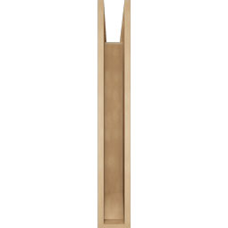 Ekena Millwork - BKTUR055X30X38BOA06RCPR - Timberthane Faux Wood Balboa Style Bracket, Slat Ends, 5 1/2"W x 30"D x 38"H, Primed Tan