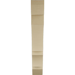 Ekena Millwork - BKTUR055X32X36BOA06RCPR - Timberthane Faux Wood Balboa Style Bracket, Slat Ends, 5 1/2"W x 32"D x 36"H, Primed Tan