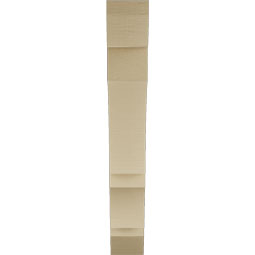 Ekena Millwork - BKTUR055X32X38BOA06RCPR - Timberthane Faux Wood Balboa Style Bracket, Slat Ends, 5 1/2"W x 32"D x 38"H, Primed Tan