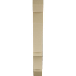 Ekena Millwork - BKTUR055X32X44BOA06RCPR - Timberthane Faux Wood Balboa Style Bracket, Slat Ends, 5 1/2"W x 32"D x 44"H, Primed Tan