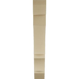 Ekena Millwork - BKTUR055X34X38BOA06RCPR - Timberthane Faux Wood Balboa Style Bracket, Slat Ends, 5 1/2"W x 34"D x 38"H, Primed Tan