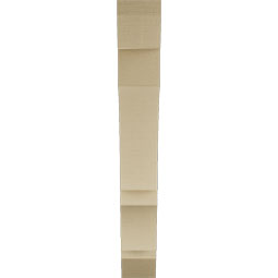 Ekena Millwork - BKTUR055X34X40BOA06RCPR - Timberthane Faux Wood Balboa Style Bracket, Slat Ends, 5 1/2"W x 34"D x 40"H, Primed Tan