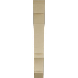 Ekena Millwork - BKTUR055X34X42BOA06RCPR - Timberthane Faux Wood Balboa Style Bracket, Slat Ends, 5 1/2"W x 34"D x 42"H, Primed Tan