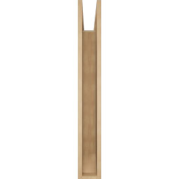 Ekena Millwork - BKTUR055X34X42BOA06RCPR - Timberthane Faux Wood Balboa Style Bracket, Slat Ends, 5 1/2"W x 34"D x 42"H, Primed Tan