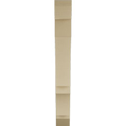 Ekena Millwork - BKTUR055X34X46BOA06RCPR - Timberthane Faux Wood Balboa Style Bracket, Slat Ends, 5 1/2"W x 34"D x 46"H, Primed Tan