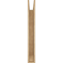 Ekena Millwork - BKTUR055X34X46BOA06RCPR - Timberthane Faux Wood Balboa Style Bracket, Slat Ends, 5 1/2"W x 34"D x 46"H, Primed Tan