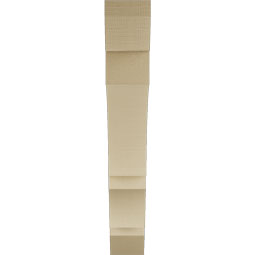 Ekena Millwork - BKTUR055X36X36BOA06RCPR - Timberthane Faux Wood Balboa Style Bracket, Slat Ends, 5 1/2"W x 36"D x 36"H, Primed Tan