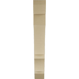 Ekena Millwork - BKTUR055X36X40BOA06RCPR - Timberthane Faux Wood Balboa Style Bracket, Slat Ends, 5 1/2"W x 36"D x 40"H, Primed Tan