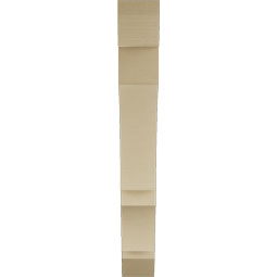Ekena Millwork - BKTUR055X36X42BOA06RCPR - Timberthane Faux Wood Balboa Style Bracket, Slat Ends, 5 1/2"W x 36"D x 42"H, Primed Tan