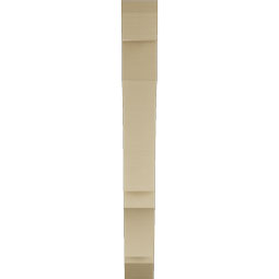 Ekena Millwork - BKTUR055X36X48BOA06RCPR - Timberthane Faux Wood Balboa Style Bracket, Slat Ends, 5 1/2"W x 36"D x 48"H, Primed Tan