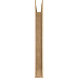 Ekena Millwork - BKTUR055X36X48BOA06RCPR - Timberthane Faux Wood Balboa Style Bracket, Slat Ends, 5 1/2"W x 36"D x 48"H, Primed Tan