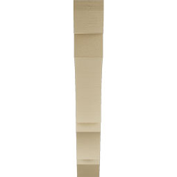 Ekena Millwork - BKTUR055X38X38BOA06RCPR - Timberthane Faux Wood Balboa Style Bracket, Slat Ends, 5 1/2"W x 38"D x 38"H, Primed Tan