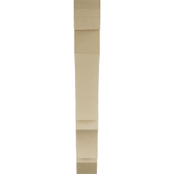 Ekena Millwork - BKTUR055X38X42BOA06RCPR - Timberthane Faux Wood Balboa Style Bracket, Slat Ends, 5 1/2"W x 38"D x 42"H, Primed Tan