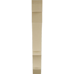 Ekena Millwork - BKTUR055X38X44BOA06RCPR - Timberthane Faux Wood Balboa Style Bracket, Slat Ends, 5 1/2"W x 38"D x 44"H, Primed Tan