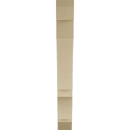 Ekena Millwork - BKTUR055X38X46BOA06RCPR - Timberthane Faux Wood Balboa Style Bracket, Slat Ends, 5 1/2"W x 38"D x 46"H, Primed Tan