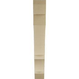 Ekena Millwork - BKTUR055X40X40BOA06RCPR - Timberthane Faux Wood Balboa Style Bracket, Slat Ends, 5 1/2"W x 40"D x 40"H, Primed Tan
